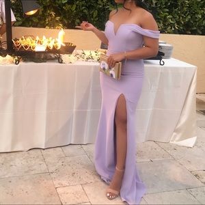 Lavender wedding guest dress